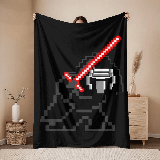 8-bit Kylo Ren Throw Blankets