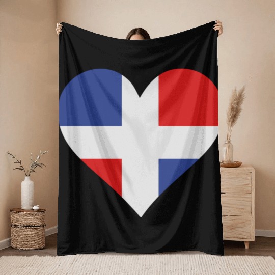 A Heart For The Dominican Republic Throw Blankets
