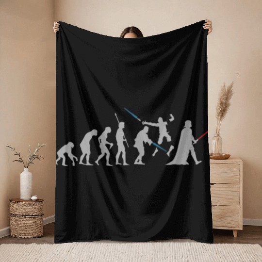 Evolution of Darth Vader Throw Blankets