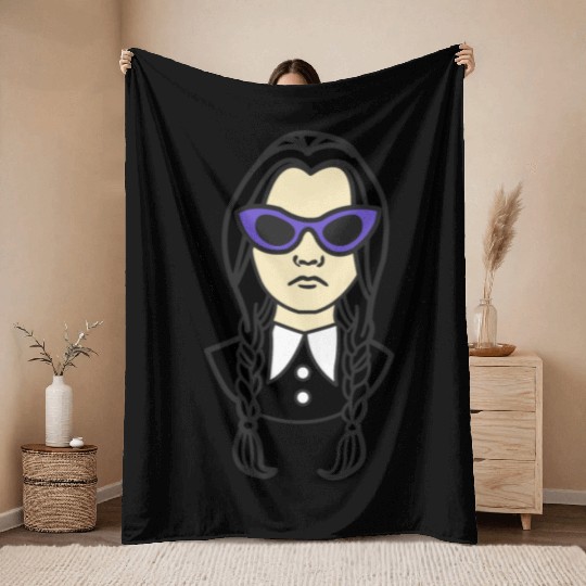 It's Wednesday Throw Blankets