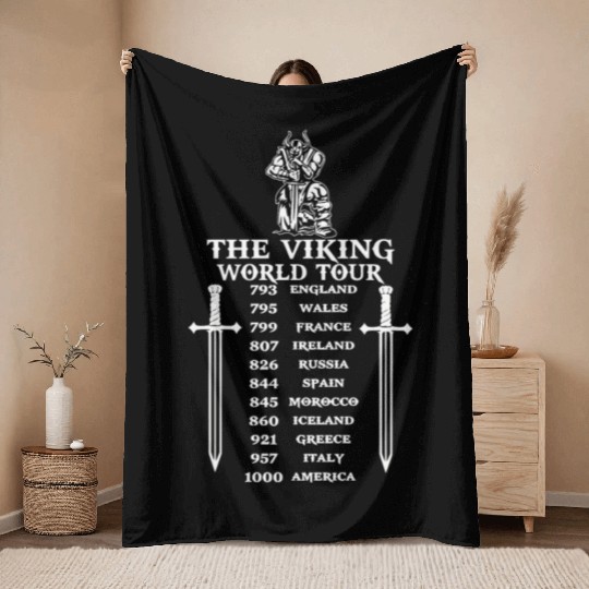 Viking - VIKINGS - THE VIKING WORLD TOUR Throw Blankets