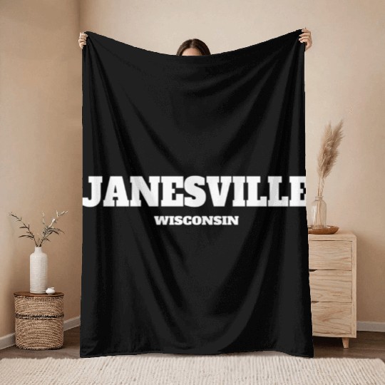 WISCONSIN JANESVILLE US EDITION Throw Blankets