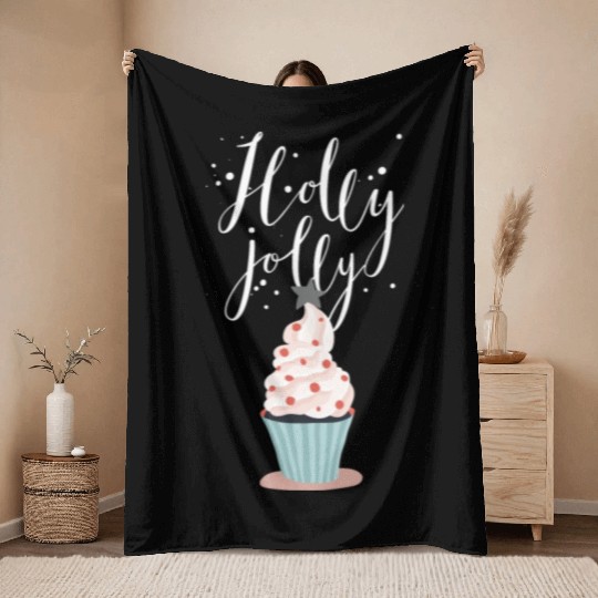 Holly Jolly Throw Blankets