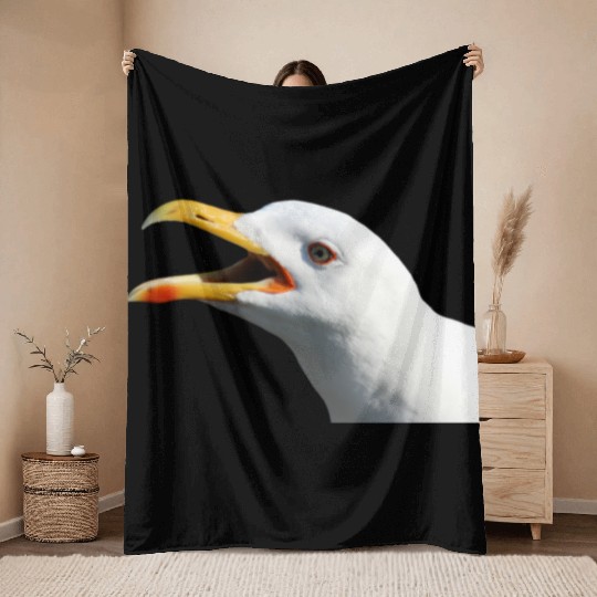 seagull gull moewe1 Throw Blankets