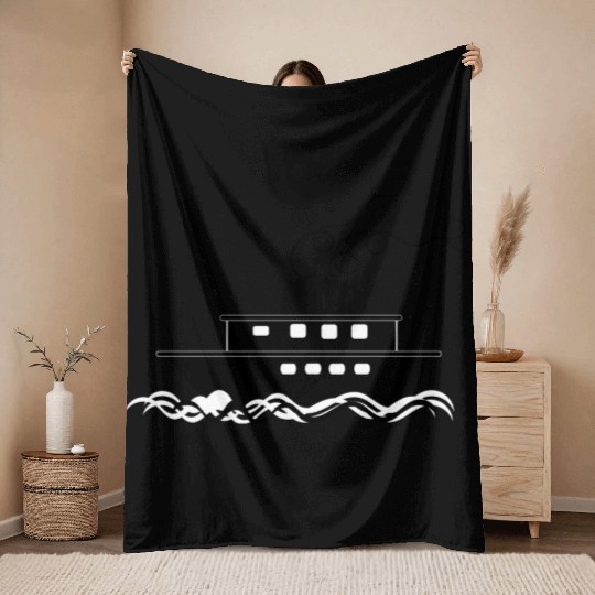 ship boat canoe sailboat submarine yacht anchor136 Throw Blankets
