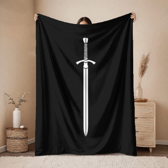 fencing fechten floret sword parry samurai27 Throw Blankets