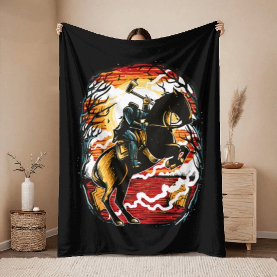 Headless Horseman Throw Blankets