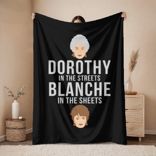 Stay Golden Throw Blankets - Dorothy in the streets