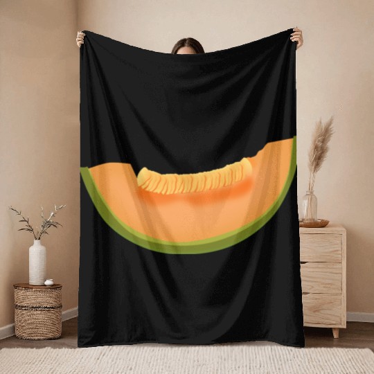 melon melone watermelon wassermelone veggie gemues Throw Blankets