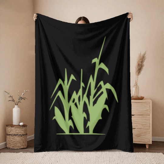 mais corn maize getreide veggie gemuese vegetables Throw Blankets