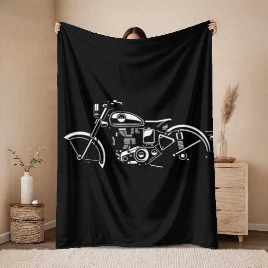 Motorcycle Throw Blankets