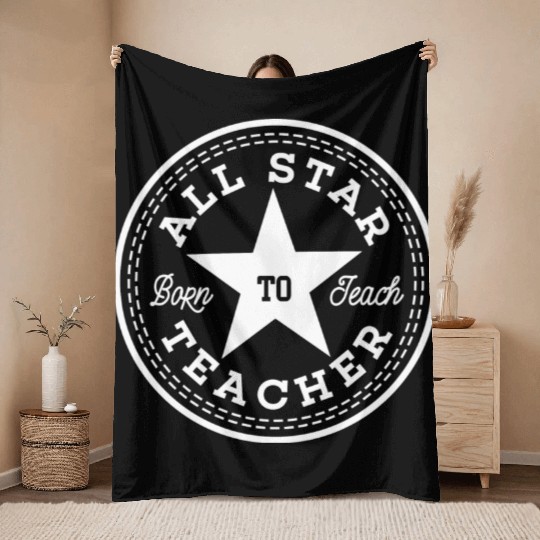 All star teacher Throw Blankets