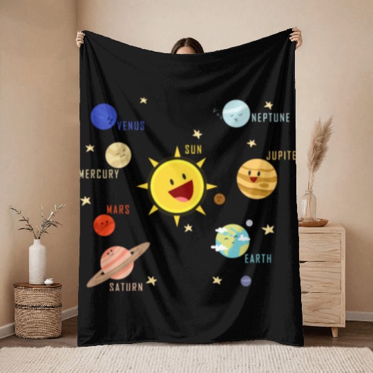 Planets Galaxy Throw Blankets Science Throw Blankets
