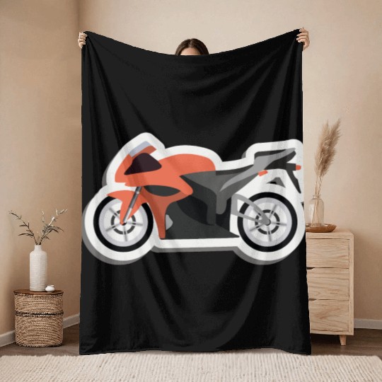 Motorcycle Throw Blankets