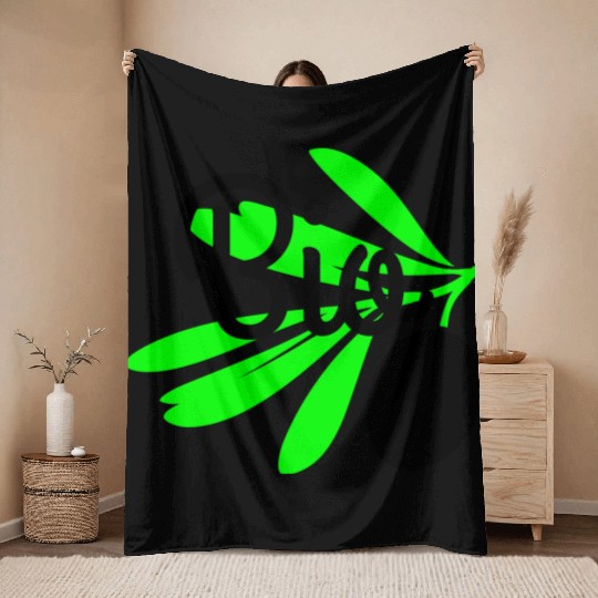 Bio olive branch Throw Blankets