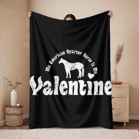 My Anti Valentine American Quarter Horse Throw Blankets