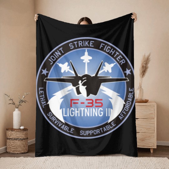 F-35 Lightning II Throw Blankets