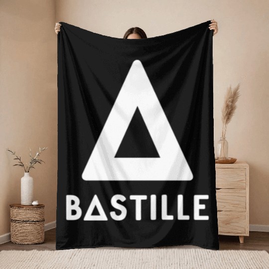 Bastille Rock Band Triangle Logo Throw Blankets
