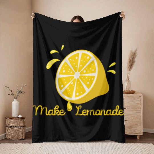 Make Lemonade From Life Lemons Throw Blankets