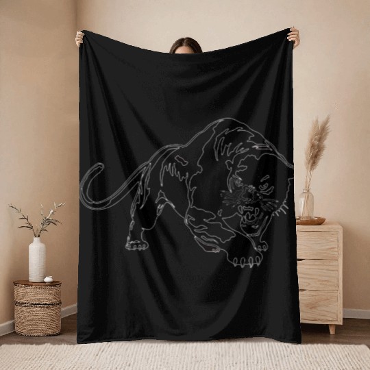 Black Panther Throw Blankets