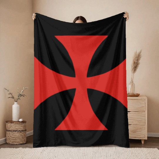 Knights Templar Funny Throw Blankets