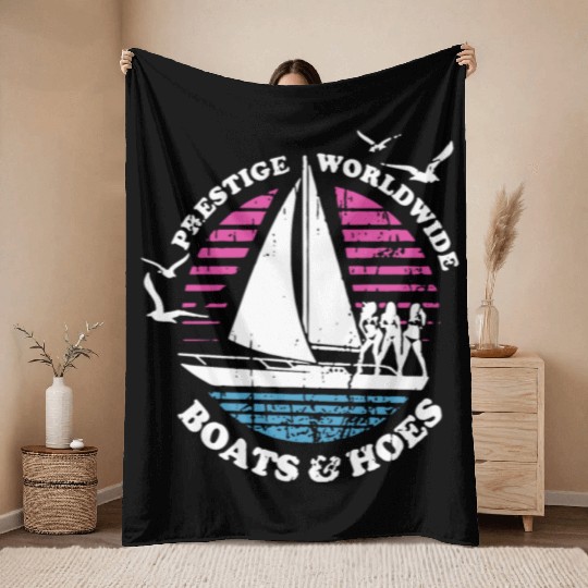 Boats N Hoes Step Brothers Huff Doback Anchor Throw Blankets