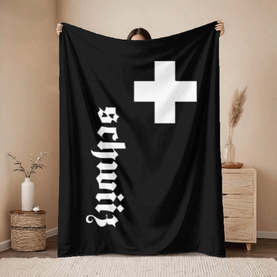 Fan Swiss Cross Switzerland New Throw Blankets