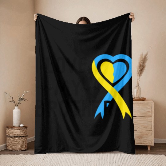 Down Syndrome Awareness I Love My Brother Throw Blankets