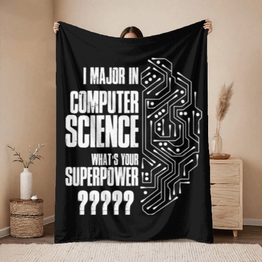 I Major In Computer Science Throw Blankets