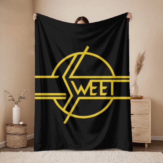 New THE SWEET BAND Glam 70s Classic Rock Band 70s Throw Blankets