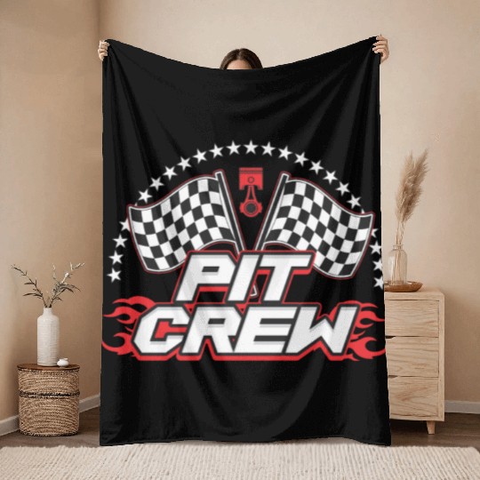 Pit Crew Great For Racing Teams Or Just For Fun Throw Blankets