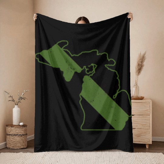 Game Warden CBP Michigan Border Patrol Park Ranger Throw Blankets