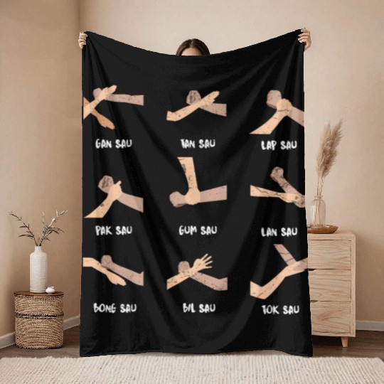 Wing Chun Throw Blankets Kung Fu Techniques Throw Blankets