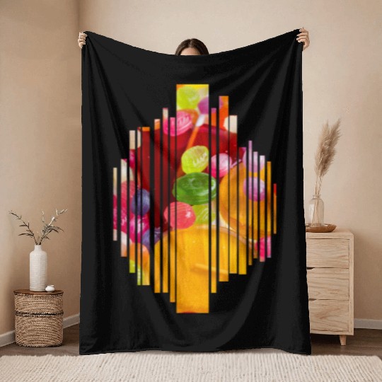 Funny biscuit calorie lollipop chocolate muffin Throw Blankets