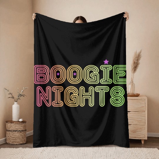 Boogie Nights Retro Movie Dirk Diggler Vintage 70s Throw Blankets