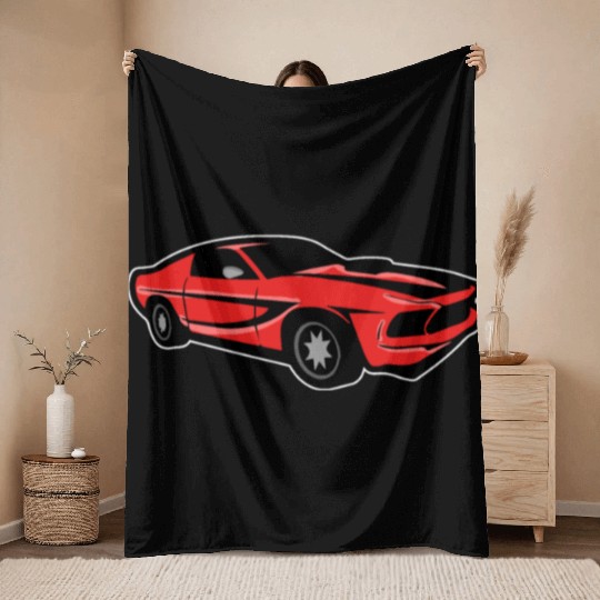 American Muscle Car Throw Blankets