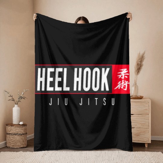 Jiu Jitsu Black Belt Heel Hook Light Gift Martial Arts BJJ Throw Blankets