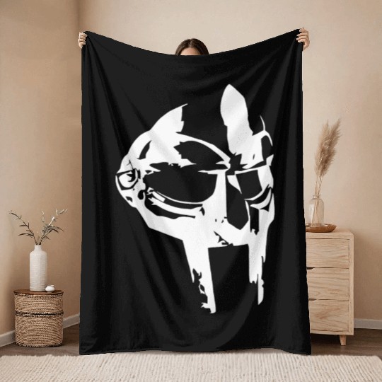 MF Dooom silver mask Throw Blankets madvillian j dilla madli