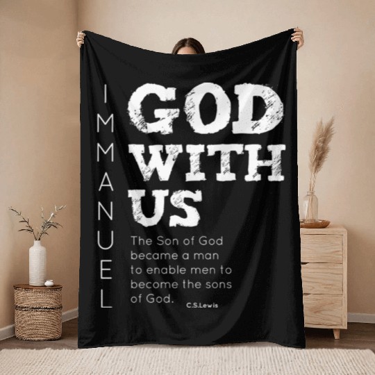 Immanuel, God with us Throw Blankets