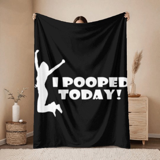 I pooped today friend Throw Blankets