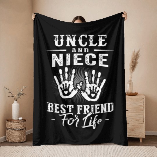 uncle and niece best friend Throw Blankets