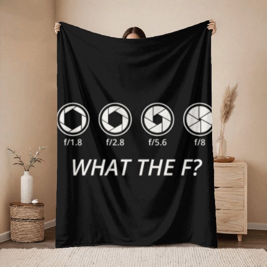 Funny Photography - Camera F-Number Photo Gift Throw Blankets