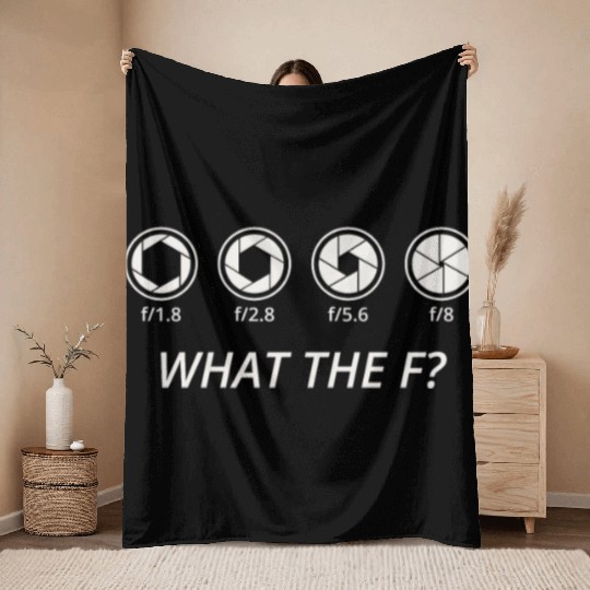 Funny Photography - Camera F-Number Photo Gift Throw Blankets