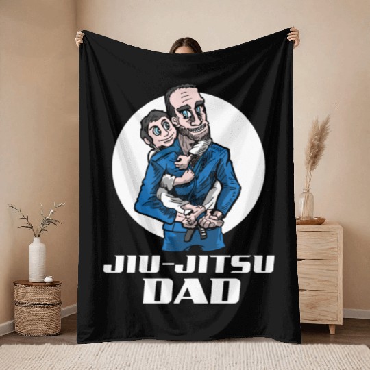 Jiu Jitsu and BJJ Dad Throw Blankets