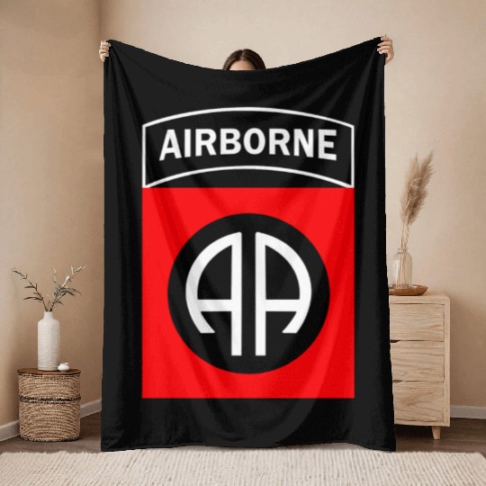 82ND AIRBORNE us army airborne ranger Throw Blankets