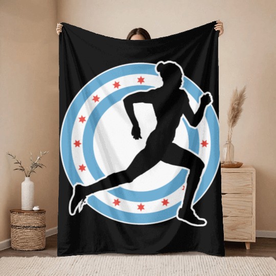 CHICAGO MARATHON 7 Throw Blankets