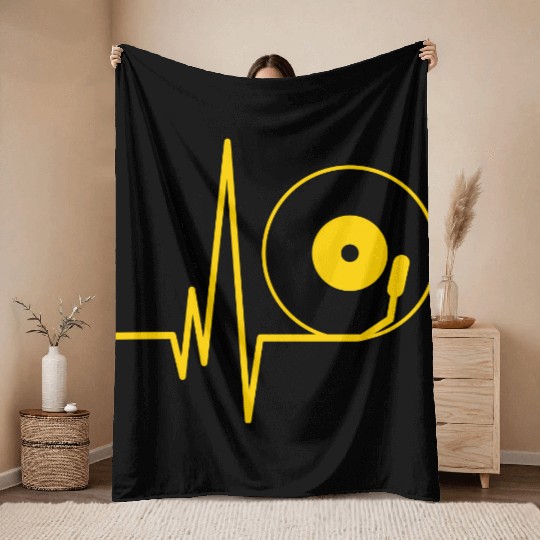 Vinyl Beat Throw Blankets