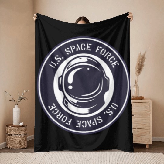 Space Force Throw Blankets