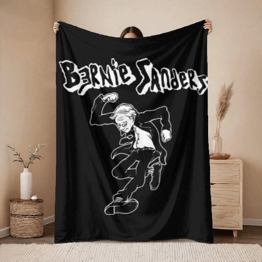 Bernie Sanders Punk Rock Circle Jerks Unisex berni Throw Blankets