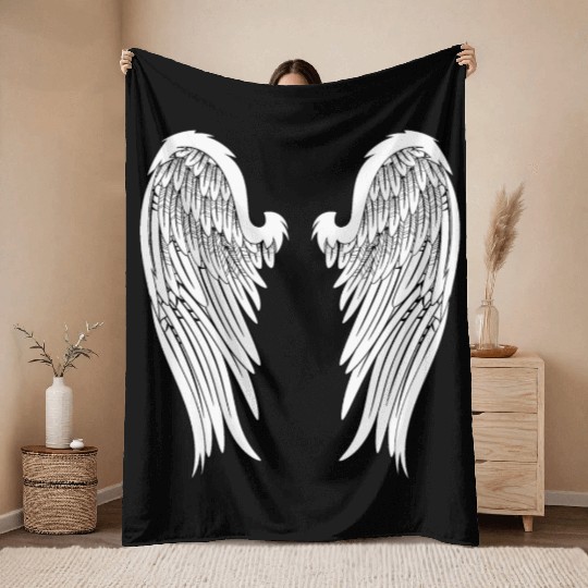 Angel Wings Throw Blankets